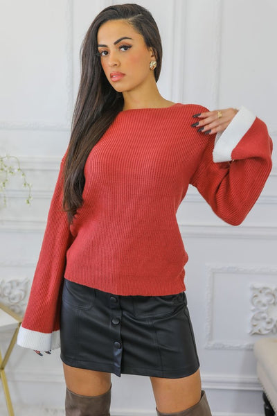Got Me Twisted Bell Sleeves Twist Sweater
