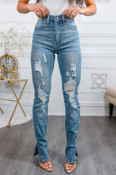 Split Up and Destroy Ripped Denim Jeans