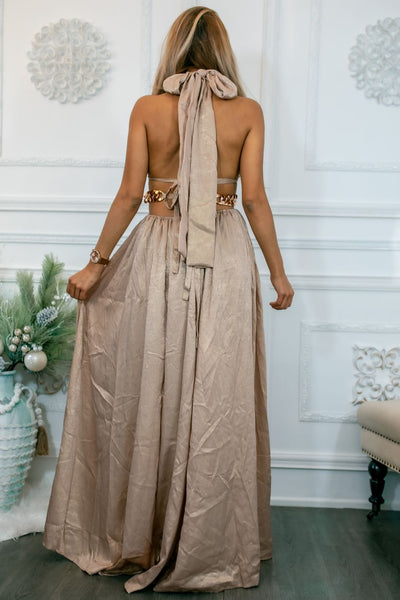 Extravaganza Cut Out Maxi with Side Slits Dress