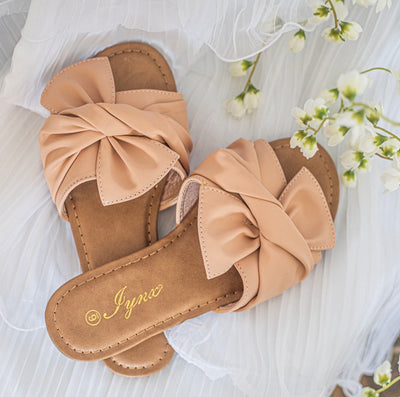 Knotted Sandals Peach - SURELYMINE
