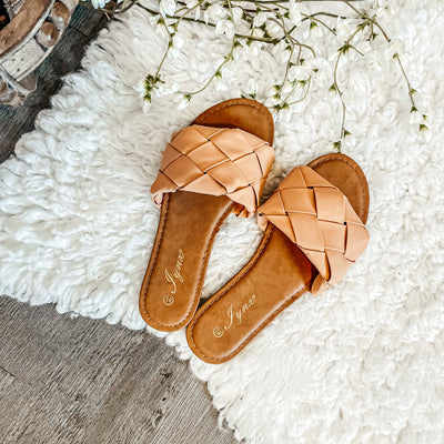 Slip On Braided Flats Sandals